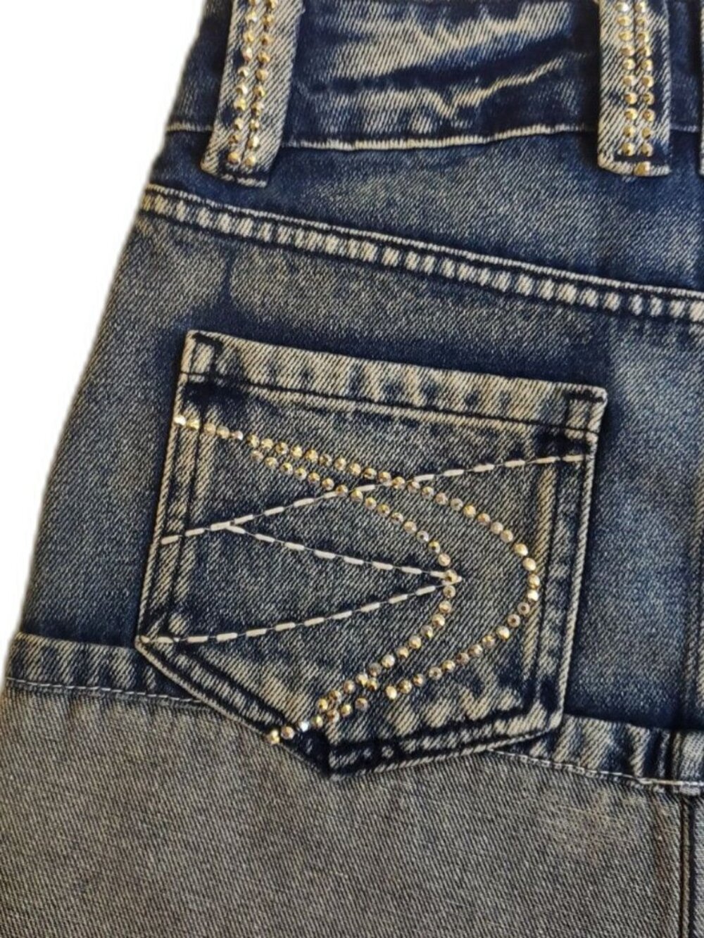 NWT Jaded London - Women - Extreme Distressed Mini Skirt - Blue - Size 0 - Picture 4 of 8
